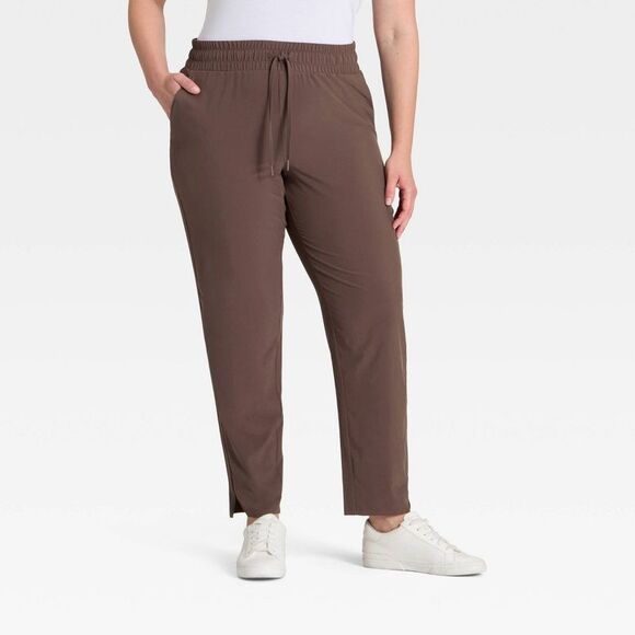 All In Motion - Women's Active Light High-Rise Taper Pants - All I Brown - Picture 2 of 3